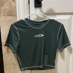Nike Dark Green Cropped Tee